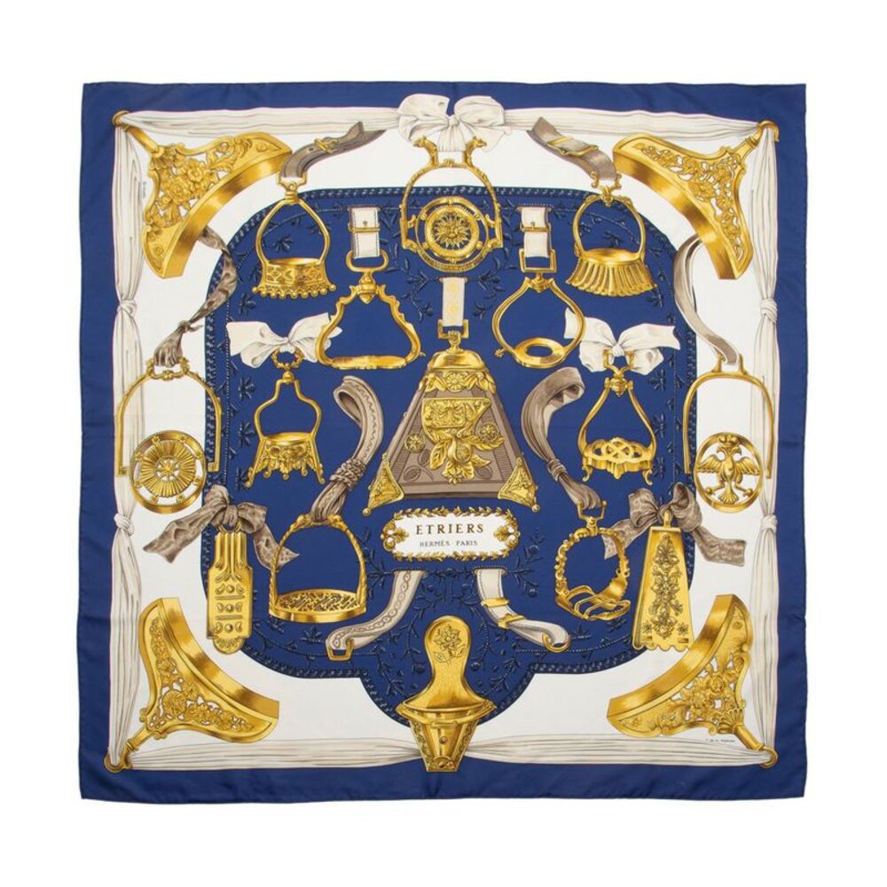 Hermes Silk Etriers 90cm Scarf